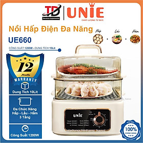 Mua Nồi Hấp Điện Unie UE660  Lẩu - Hầm - Hấp 3 Trong 1 Dung Tích 10Lit - Công Suất 1200w  Hàng Chính Hãng