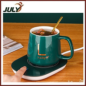Mua Cốc hâm nóng cao cấp bằng sứ kèm đế điện  Ly sứ kèm đế điện hâm nóng cafe  sữa  trà - JL