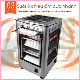Mua RE0353 Máy sưởi 5 chiều có thể nướng đồ - Đèn sưởi - Quạt sưởi - Máy sưởi điện - Lò sưởi cao cấp