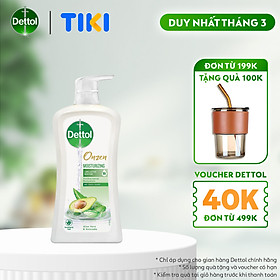 SỮA TẮM DETTOL ONZEN DƯỠNG ẨM LÔ HỘI & BƠ 950G/CHAI