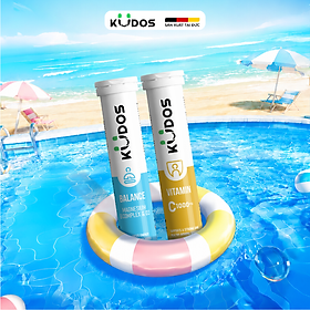 Combo Thực phẩm bảo vệ sức khỏe KUDOS BALANCE MAGNESIUM WITH B VITAMIN COMPLEX & D3 + KUDOS VITAMIN C 1000 MG (20v/tuýp)