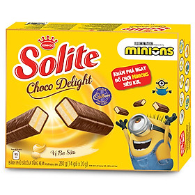 Bánh Solite tầng phủ socola 280g (14 gói x 20g)