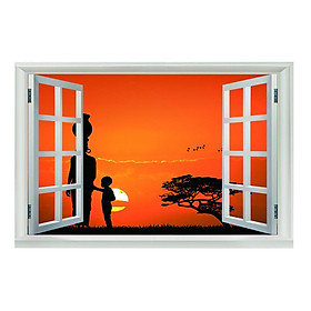 3D Window View Scenery Wall Stickers  Mural Decal Home Room Decor