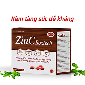 Zinc Roxtech bổ sung kẽm, hỗ trợ ăn ngon, tăng cường sức khỏe, tăng sức đề kháng, miễn dịch chống còi xương