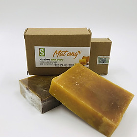 Xà bông Sinh Dược - Mật Ong (Bánh 100gr) - Xà phòng thảo dược nghệ, mật ong, phấn hoa giúp mềm da