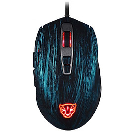 Chuột game thủ Motospeed V60 RGB Gaming mouse có LED  thay đổi theo DPI - Màu Xanh - Hàng Chính Hãng