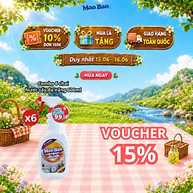 Combo 06 chai Nước Tẩy Đa Năng Mao Bao 600ml