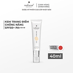 Kem Trang Điểm Chống Nắng Sakura CC Cream Flawless Control Base (40ml)