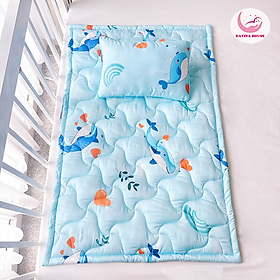 Bộ gối nệm cho bé đi học Katina House ,vải Tencel cực mềm mát, họa tiết đáng yêu, nhiều kích cỡ