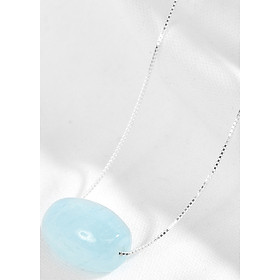 Mặt dây chuyền bạc lu thống hải lam ngọc Ngọc Quý Gemstone