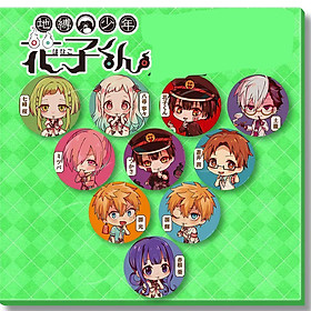 Combo 10 huy hiệu cài áo JIBAKU SHOUNEN HANAKO-KUN - ÁC MA NHÀ XÍ HANAKO anime
