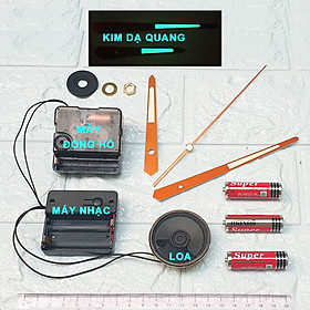 Mua Bộ Máy ĐỒNG HỒ Nhạc Chuông 16 điệu NHẠC Báo giờ + Máy Đồng Hồ KIM TRÔI Cao Cấp EASTAR NHẬT + Bộ Kim VÀNG ĐỒNG có Dạ Quang – Kèm 03 Pin Maxell
