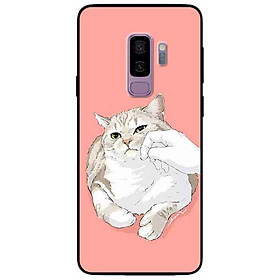 Ốp lưng in cho Samsung S9 Plus Mẫu Mèo Mập