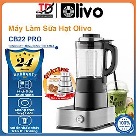 Máy Làm Sữa Hạt Olivo CB22 Pro, 1800W-1.75Lit,14 Chế Độ Xay Nấu Đa Năng, Hàng Chính Hãng