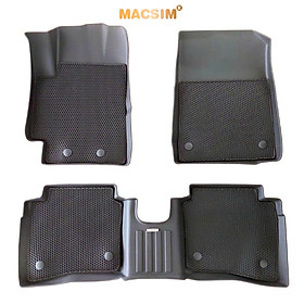 Thảm 2 lớp (sd3) dạng lưới lục giác Hyundai Accent 2024+ (đen) bề mặt cao su siêu sạch nhãn hiệu Macsim