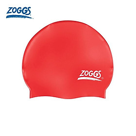 Mũ bơi unisex Zoggs Red Silicone Cap-Plain - 465024-RD