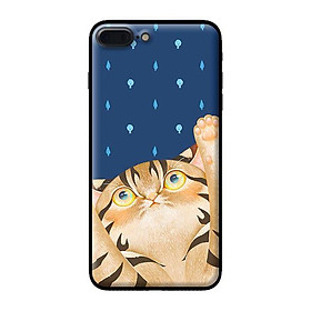 Ốp in cho iPhone 8 Plus Mèo Xanh - Hàng chính hãng