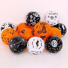 Mua Set 100 bóng bay latex 12 inch in toàn bộ họa tiết Halloween trang trí đa dụng bóng bay dày đẹp