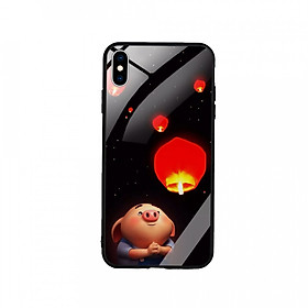 Ốp Lưng Kính Cường Lực cho điện thoại Iphone Xs Max - Pig 22