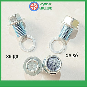 Ốc xả dầu , Ốc rốn dầu đi kèm long đen thông dụng cho hầu hết các dòng xe ga , xe số honda,yamaha, suzuki