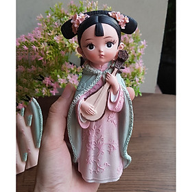 Tượng chibi thiếu nữ cổ trang 3D sinh động - mẫu 03