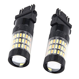 2 Pieces 3157 4014 60LED   Lights Bulbs Amber and White