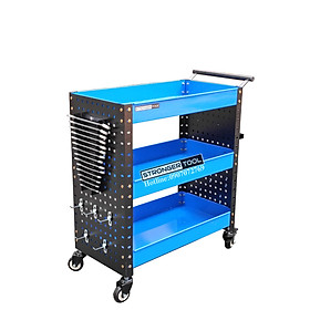 Mua XE ĐẨY DỤNG CỤ 3 NGĂN 2 TẤM HÔNG DÙNG CHO GARAGE TIỆM SỬA XE MÁY