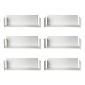 Combo 6 Kệ Sách Treo Tường Smlife Chữ U 45 (45 x 15 x 15 cm) - Đen