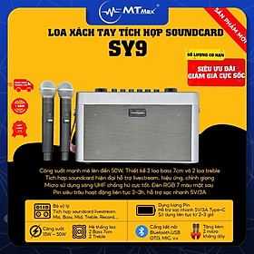 Mua Loa Tích Hợp SoundCard SY9 - Live Stream  Karaoke  Chơi Nhạc Cực Sướng  Tặng Kèm 2 Micro Không Dây Chống Hú Rè Cực Tốt  BH 12 Tháng Hàng Chính Hãng