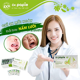 Gạc Rơ Lưỡi, Vệ Sinh Răng Miệng Cho Bé Dr Papie (1 hộp 30 gói)