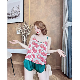 Đồ Bộ Lụa/Lanh/Tole Đùi Mặc Ở Nhà Nữ - Bộ Quần Áo Ngủ Nữ Tay Cánh Tiên Mặc Mùa Hè, Nhiều Màu Dễ Thương
