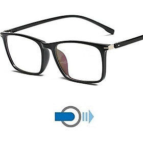 Kính Chống Ánh Sáng Xanh, Chống Xước, Chóng Tia UV400, Chống Lóa, Chống Mỏi Mắt Không Độ Khi Dùng ĐIện Thoại, Máy Tính Mắt Vuông Gọng Nhựa Đen Nhám Siêu Nhẹ - BLUE LIGHT SHOP