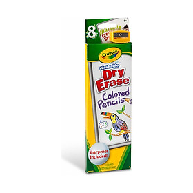 HỘP 8 BÚT CHÌ MÀU CRAYOLA  LAU RỬA KHÔ