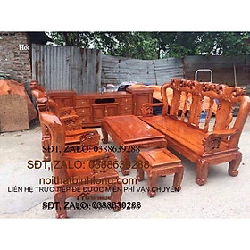 Mua Bàn ghế phòng khách quốc đào tay 12 gỗ Xoan