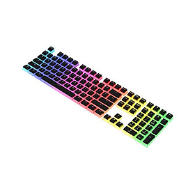 AJAZZ PBT Pudding Keycap 108 Keys PBT Keycap Set with Frosted Hand Feel for Mechanical Keyboard White(Only Keycaps)