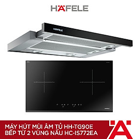 Mua  PROMO  Máy Hút Mùi Âm Tủ HH-TG90E (90cm) + Bếp Từ 2 Vùng Nấu Hafele 770x450mm HC-IS772EA ( Hàng chính hãng )