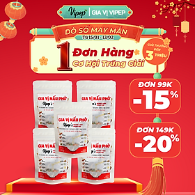 Combo 5 Gói Gia Vị Nấu Phở Vipep  - Gia Vị Nấu Phở Bò