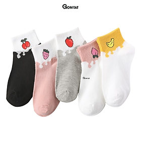 [Set 5 Đôi] Vớ Nữ Cổ Ngắn Họa Tiết Nhiều Màu, Tất Cổ Ngắn Nữ Sử Dụng Cả Tuần - CB082