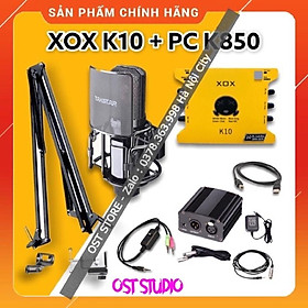 Mua Bộ Mic Hát Livestream Sound Card XOX K10 2020 & Mic TAKSTAR PC K850 . Thiết Kế Cực Đẹp   Độ Bền Cao   Dễ Dàng Lắp Đặt