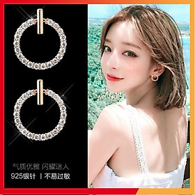 Bông Tai Bạc S925 Thiết Kế Độc Đáo Phong Cách Hiện Đại Thời Trang Hàn Quốc Cho Nữ