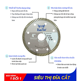 Mua Lưỡi Cắt Đa Năng 105mm KingTom Xám Siêu Mỏng - Chuyên Bóng Kiếng - Siêu Bén
