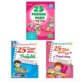 Sách - Bộ 3 cuốn Rèn luyện kỹ năng sống dành cho học sinh: 25 thói quen thành công + 25 phương pháp tự tin + 25 tuyệt chiêu thay đổi