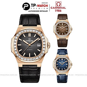 Đồng Hồ Nam Dây Da Carnival Nautilus 8108G-VH-D Automatic - Kính Sapphire - Size 41mm - 3 Màu - 8108G-VH-DD-D - 8108G-VH-DN-N - 8108G-VH-DX-X