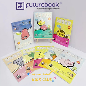 Bộ 5 Tranh Tô Màu KID CLUB- Giúp bé vui chơi và sáng tạo- MSP: CP-001- A4- 120gsm- VPP Futurebook- Giao mẫu ngẫu nhiên.