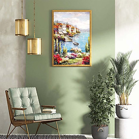 Mua Tranh canvas phong cách sơn dầu - Phong cảnh Vịnh Địa Trung Hải - PC018