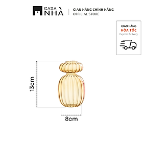 Mua Bình hoa thủy tinh trong suốt màu pastel gợn sóng Culuritu - Bình hoa trang trí nghệ thuật 3 màu nhẹ nhàng