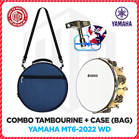 Mua Combo Trống lắc tay/ Lục lạc gõ bo/ Tambourine + Bao đựng/ Túi đựng - Model Yamaha MT6 WD - Nhiều màu lựa chọn - Hàng chính hãng