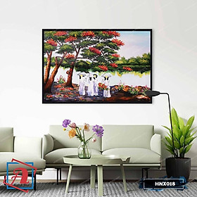 Mua Tranh treo tường in lụa phong cảnh Hà Nội - HNX018