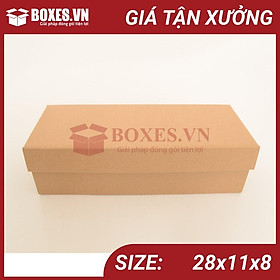 Combo 100 hộp giấy carton đựng giày 28x11x8 cm giá tại xưởng