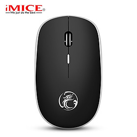Chuột Văn Phòng Không Dây Cao Cấp IMICE G-1600 Silent Giảm Ồn 90% Bộ Thu Nano Tự Động Kết Nối Hoạt Động Chính Xác Mượt Mà Khoảng Cách 10m Tiết Kiệm Pin Thông Minh Thay Đổi Nhanh Độ Phân Giải 800/1200/1600DPI - Hàng Chính Hãng